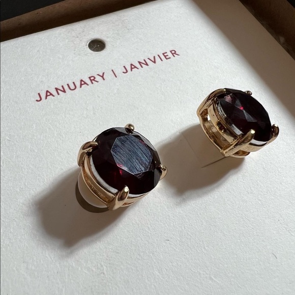 Banana Republic Garnet Earrings never worn - Picture 1 of 4